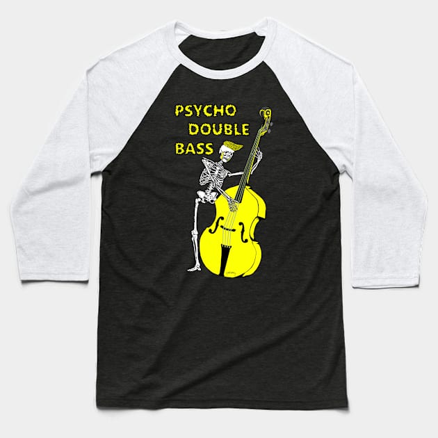 Psychobilly double bass Baseball T-Shirt by telberry